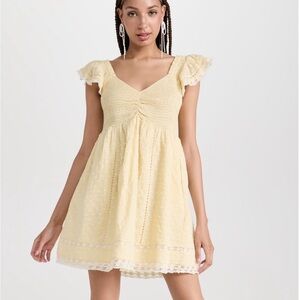 NWT loveshackfancy Athalia Dress - Gilded Yellow - XS